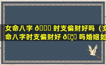 女命八字 💐 时支偏财好吗（女命八字时支偏财好 🦊 吗婚姻如何）